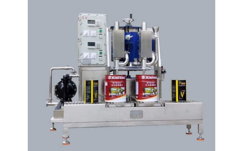 Double filling nozzle solvent filling machine